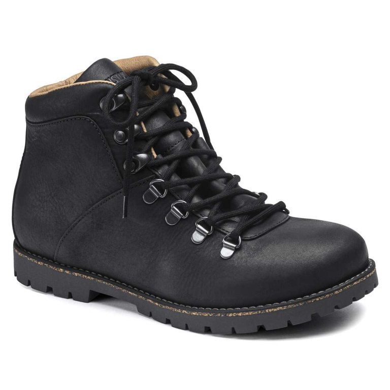 Black Birkenstock Jackson Nubuck Leather Women's Boots | Ci9gc5rdiXm