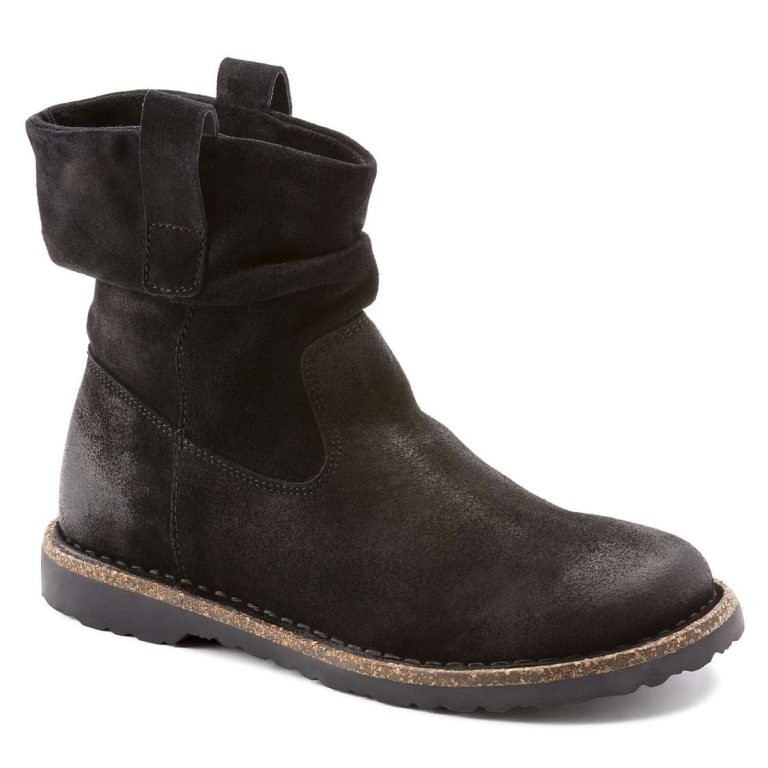 Black Birkenstock Luton Suede Leather Women's Boots | l3xmOELp9jN