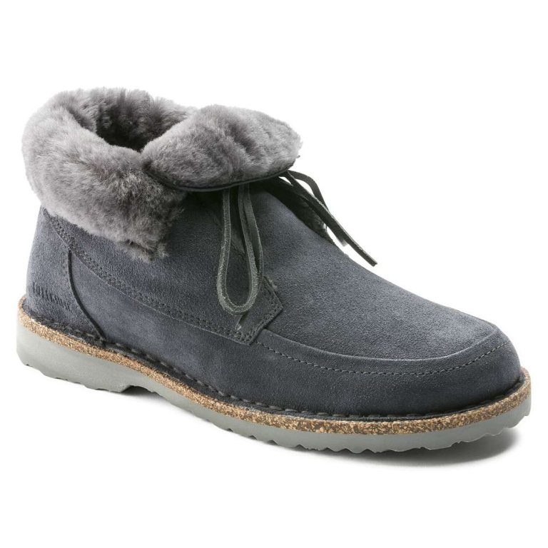 Deep Grey Birkenstock Bakki Suede Leather Women's Boots | RCQxwLoYk1z