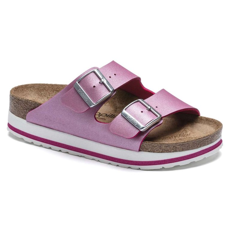 Fuchsia Birkenstock Arizona Birko-Flor Women's Platforms Sandals | QDfw5JH958j
