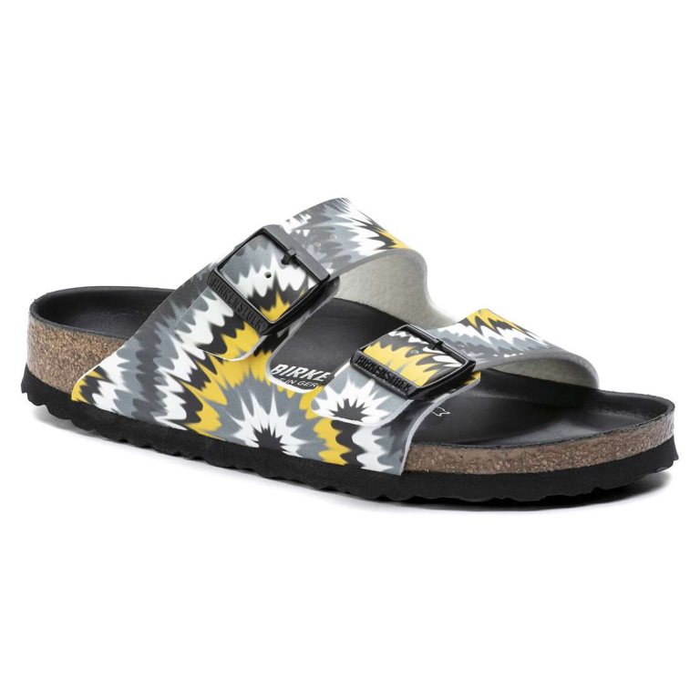 Grey Birkenstock Arizona Birko-Flor Women's Two Strap Sandals | mcGrQytK4xV