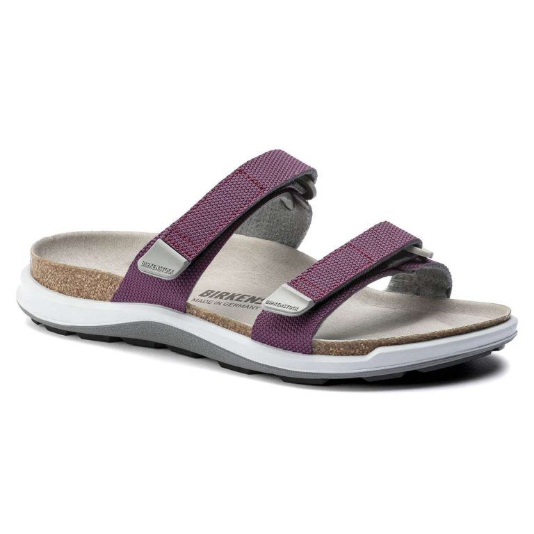 Purple Birkenstock Sahara Birko-Flor Women's Two Strap Sandals | pJjWonj5IfO