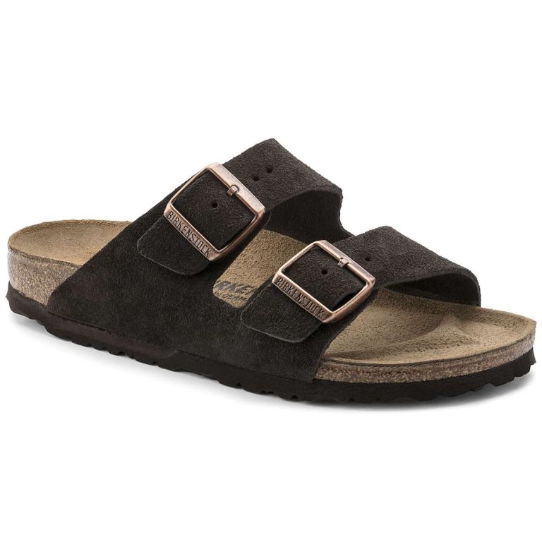 Yellow Birkenstock Arizona Suede Leather Men's Two Strap Sandals | Gn6fBKRerxT