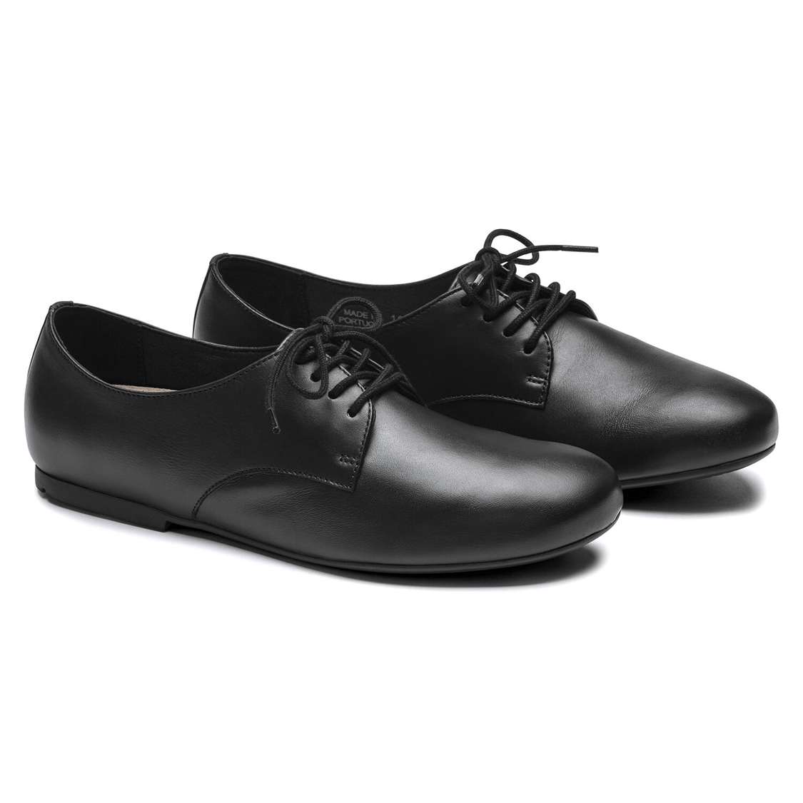 Black Birkenstock Saunders Leather Women's Low Shoes | seBWWYJo3Pw