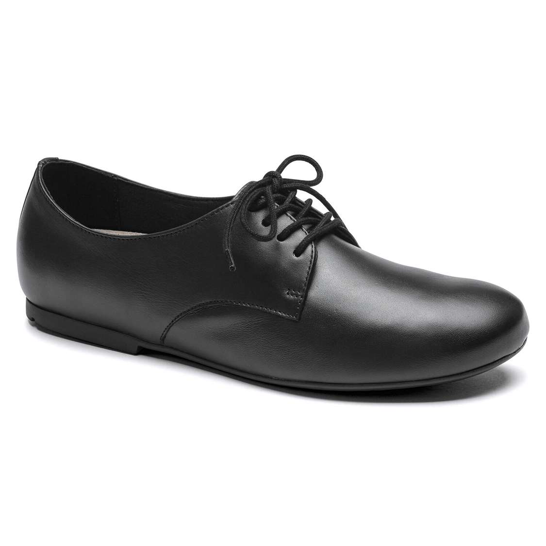 Black Birkenstock Saunders Leather Women\'s Low Shoes | seBWWYJo3Pw