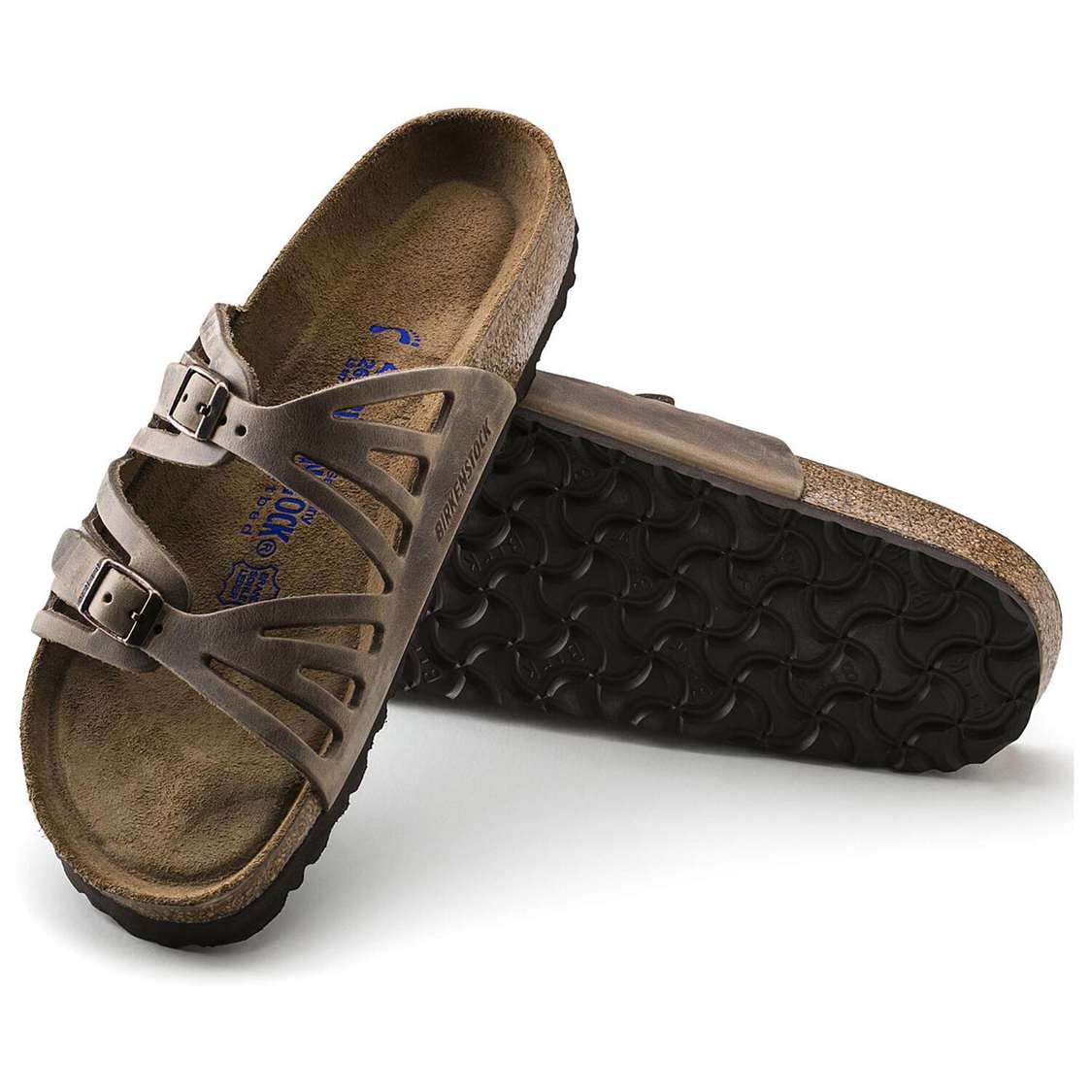 Brown Birkenstock Granada Soft Footbed Oiled Leather Women's Multi Strap Sandals | eKEpVAyf9q5