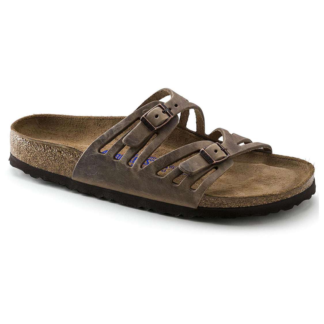 Brown Birkenstock Granada Soft Footbed Oiled Leather Women\'s Multi Strap Sandals | eKEpVAyf9q5