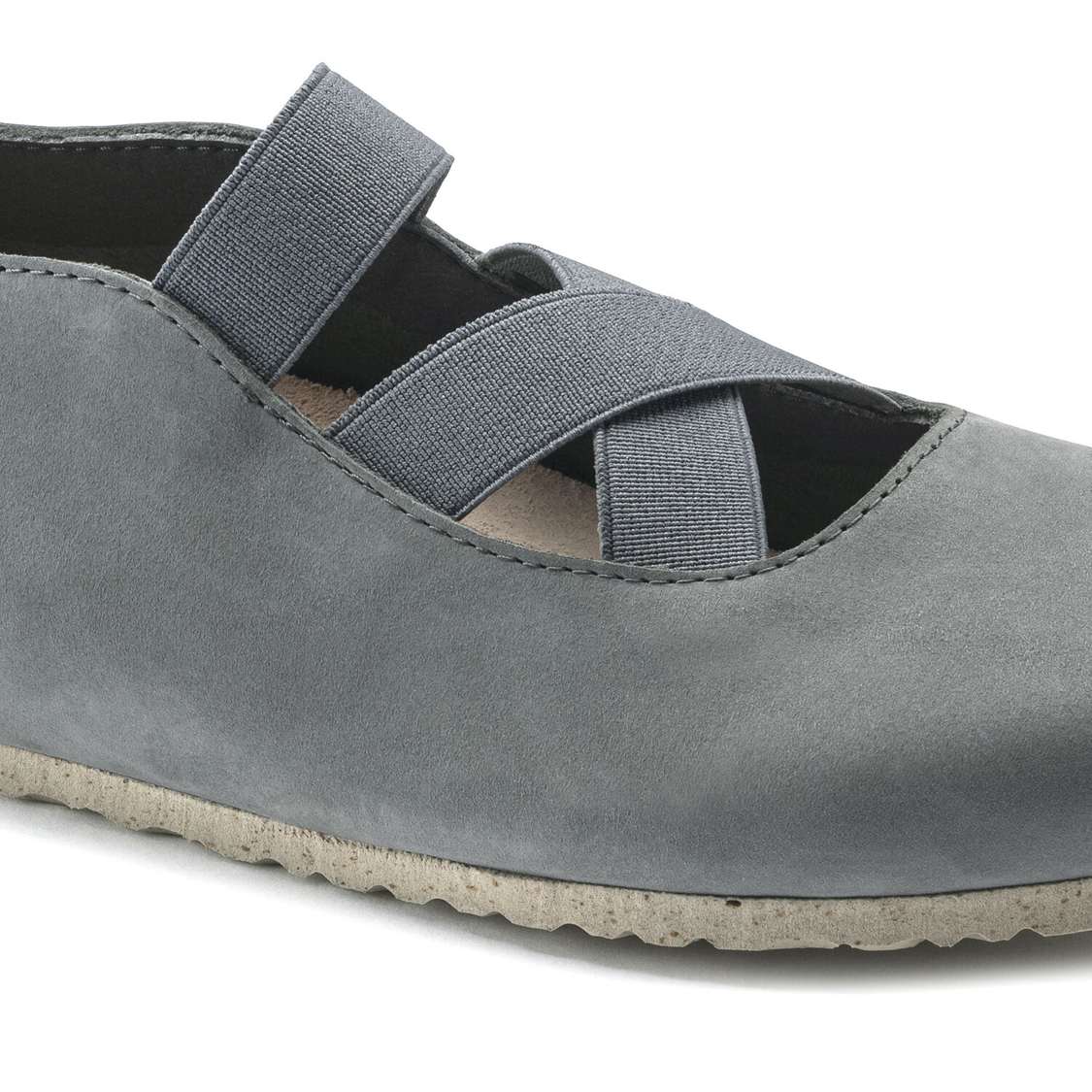 Grey Birkenstock Santa Ana Nubuck Leather Women's Low Shoes | 5Qt7YkT9zeJ