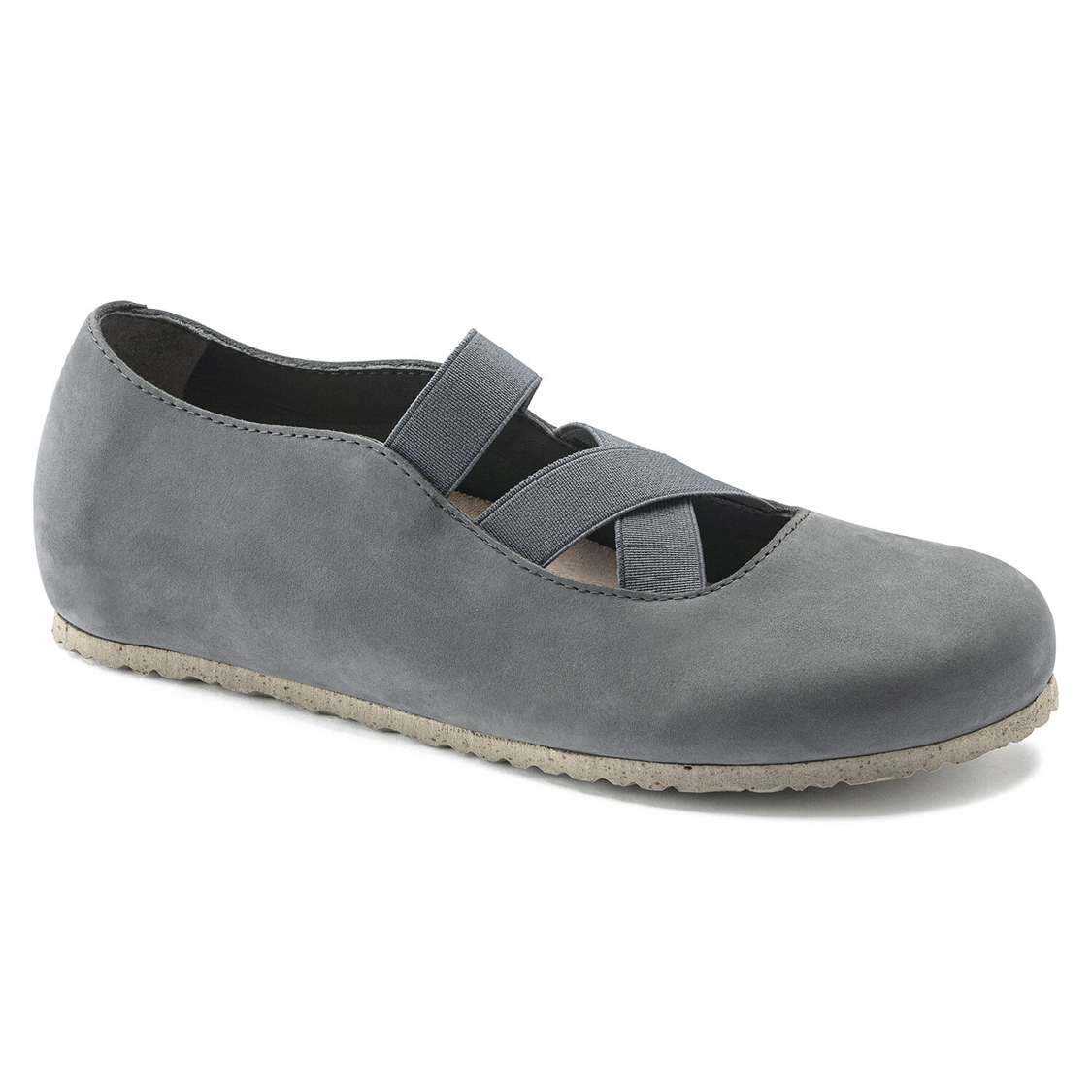 Grey Birkenstock Santa Ana Nubuck Leather Women\'s Low Shoes | 5Qt7YkT9zeJ