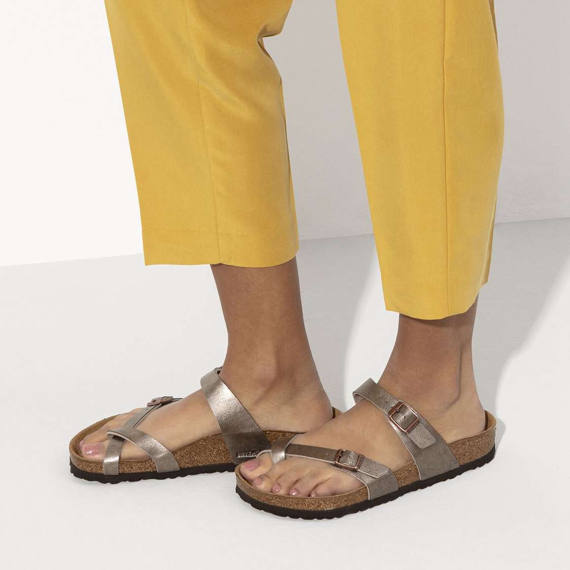 Yellow Birkenstock Mayari Birko-Flor Women's Two Strap Sandals | iE73v3jTy28
